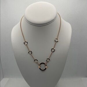 Ippolita Rosé Wavy Circle Station Necklace .925